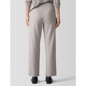 Eileen Fisher Flex Tencel Straight Leg Ponte Pants in Zinc L Quiet Luxury